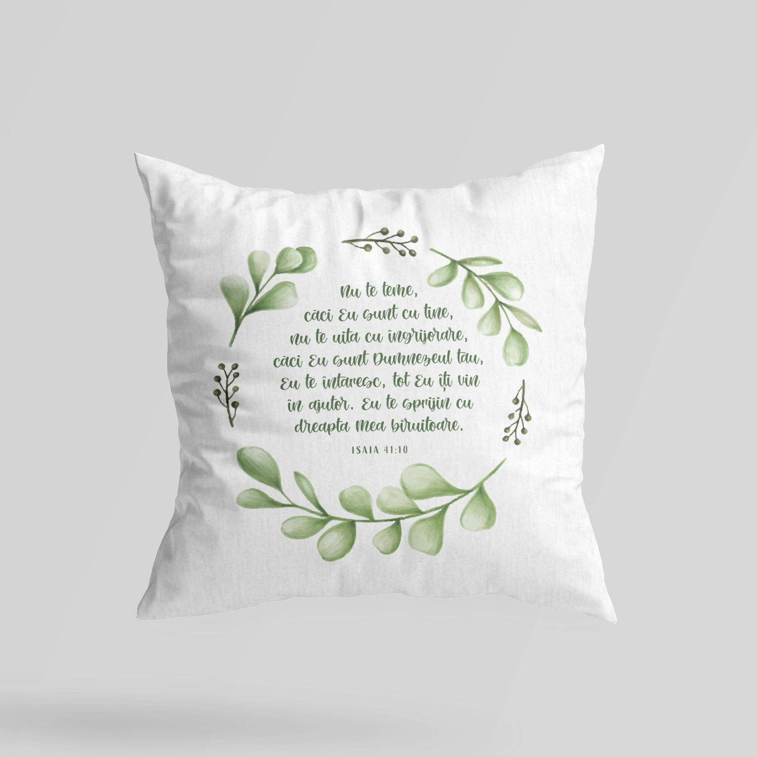 Perna cadou crestin cu verset din Biblie - Isaia 41:10 Perna cadou crestin cu verset din Biblie - Isaia 41:10